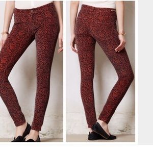 Anthropologie Pilcro Letterpress Corduroy Serif